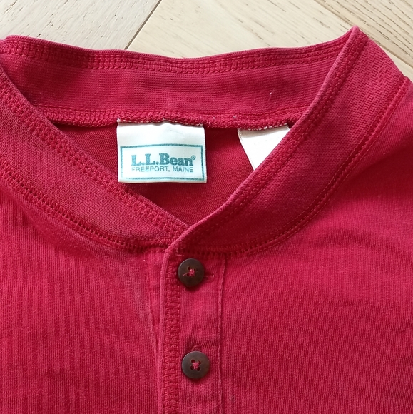 US made L.L.Bean short sleeve Henley shirt Men's M - Picture 3 of 10